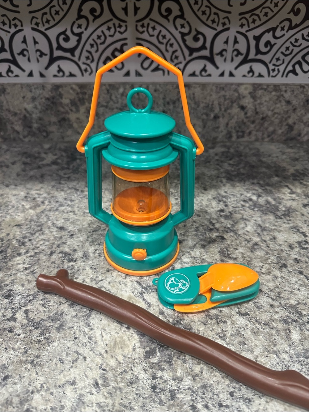 Light Up Toy Lantern with Camping Accessories Playset